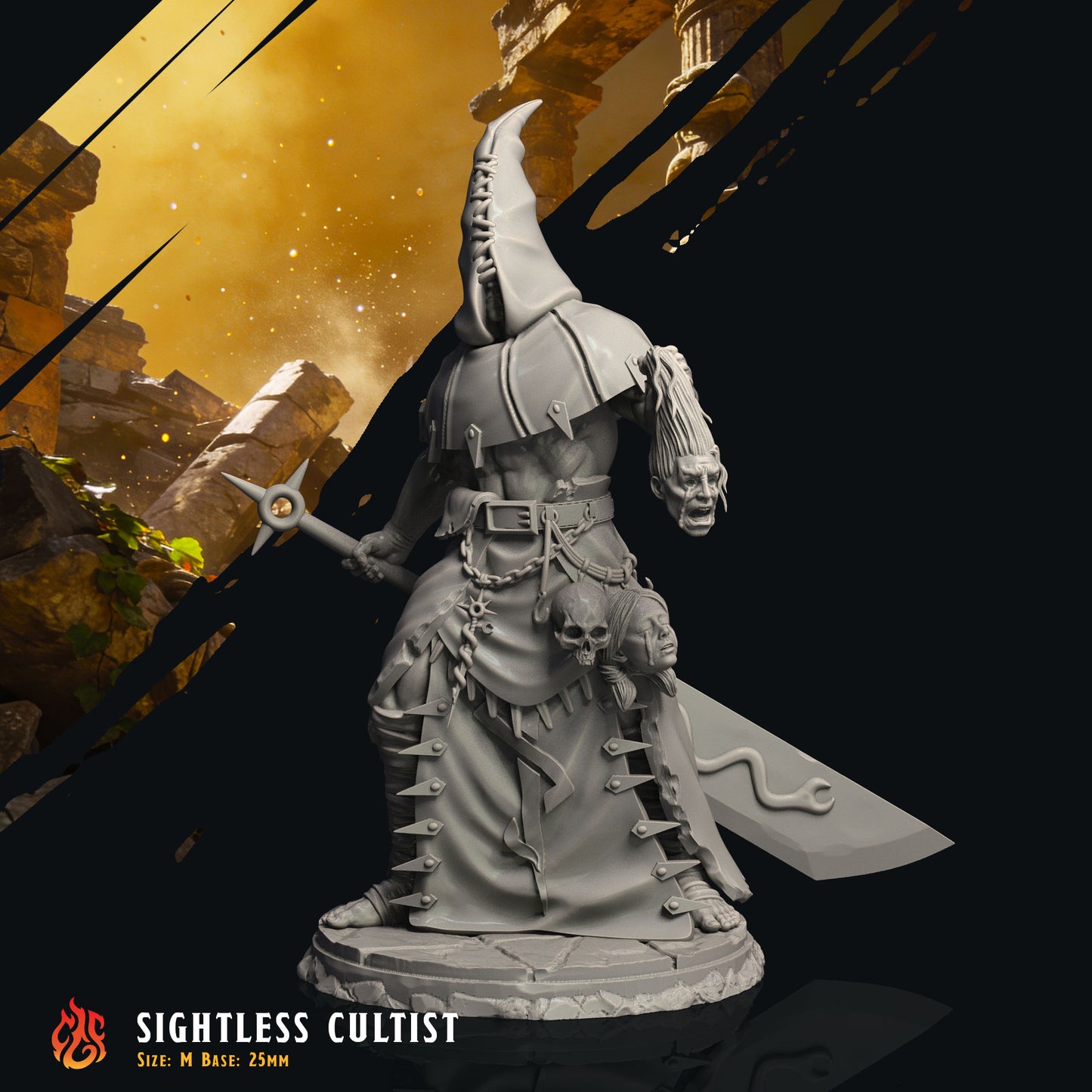 Sightless Cultist and Sister Yllene the Unseen (Digital, STL files)