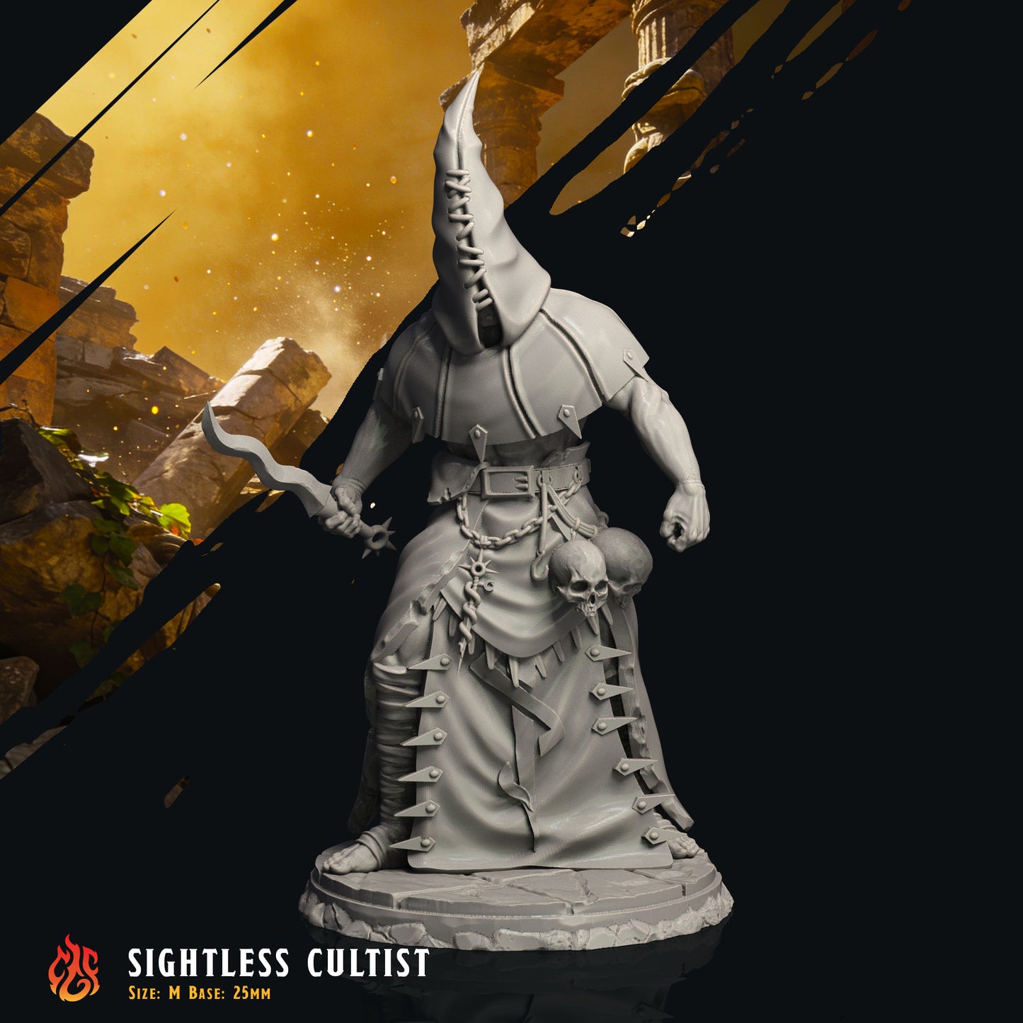 Sightless Cultist and Sister Yllene the Unseen (Digital, STL files)