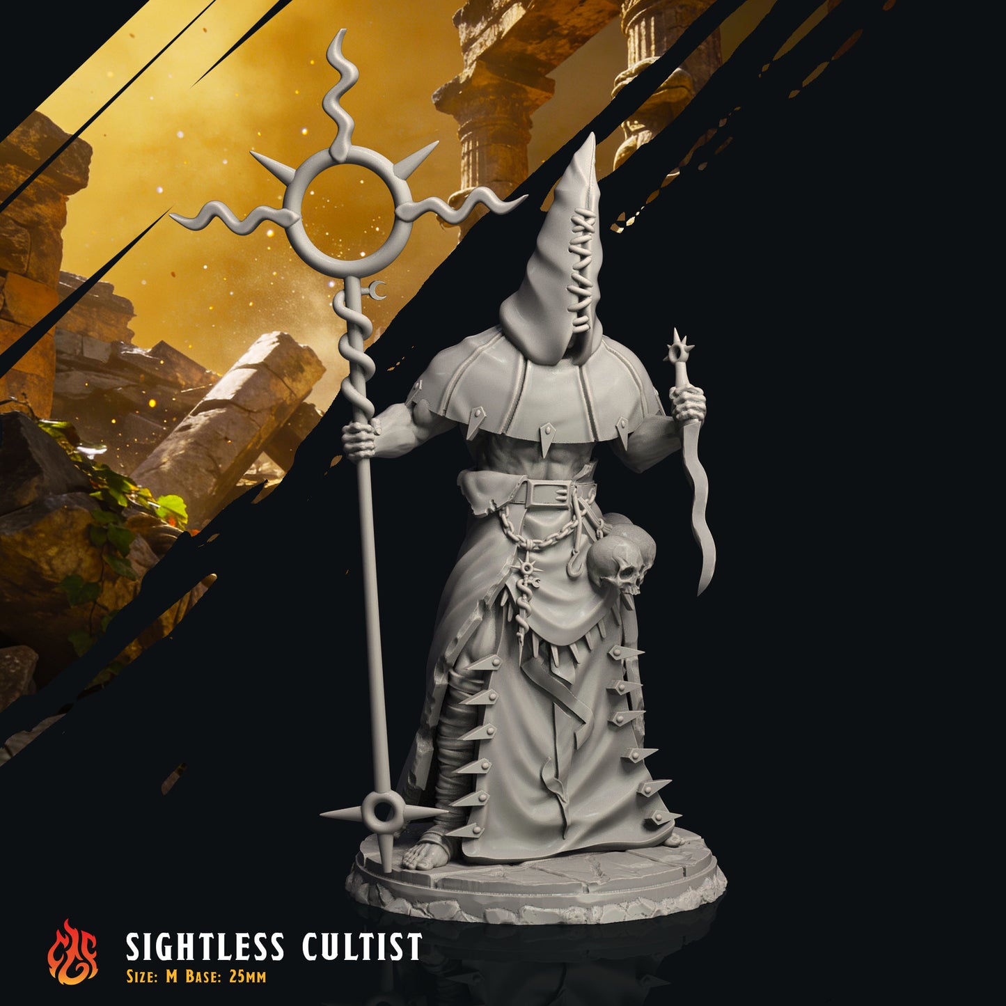 Sightless Cultist and Sister Yllene the Unseen (Digital, STL files)