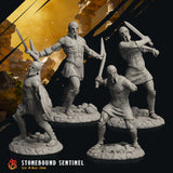 Stonebound Sentinel, Animated Petrified victims (Digital, STL files)