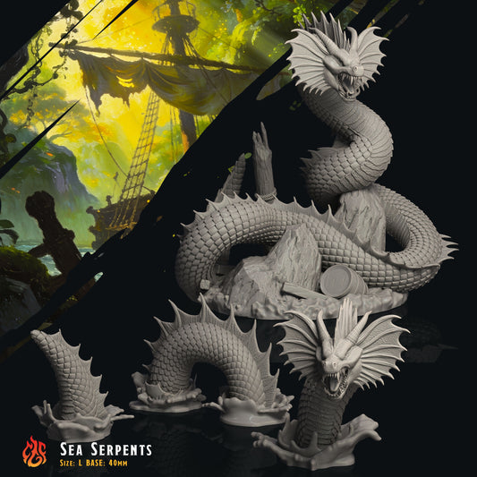 Sea Serpents (Digital, STL files)