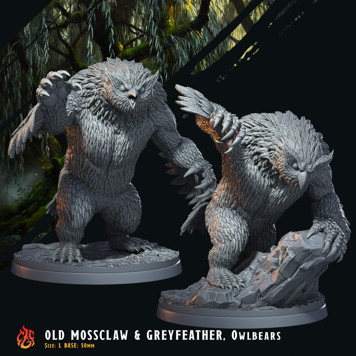 Forest Owlbears (Digital, STL files)