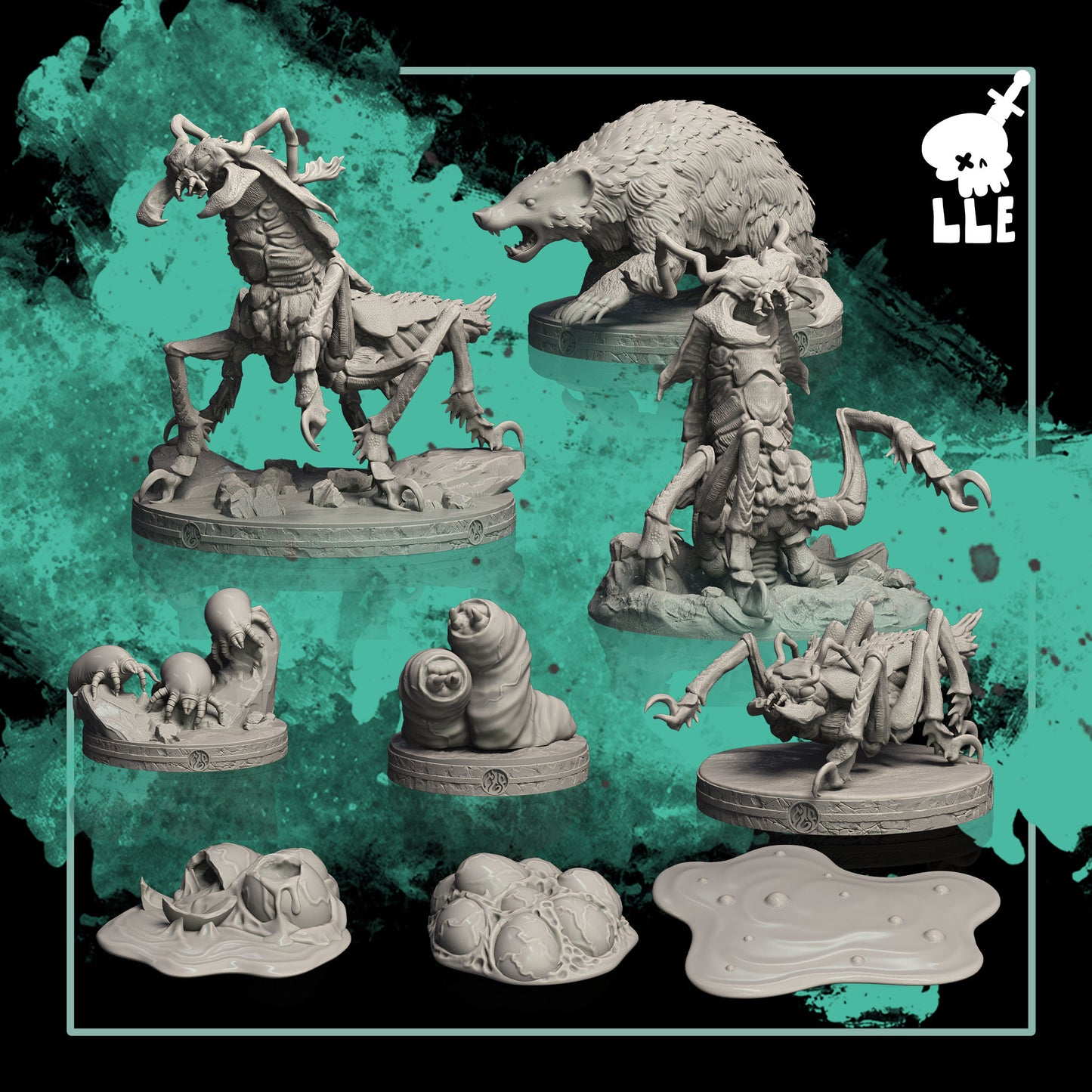 F1095. Ankheg lair bundle (Digital, STL files)