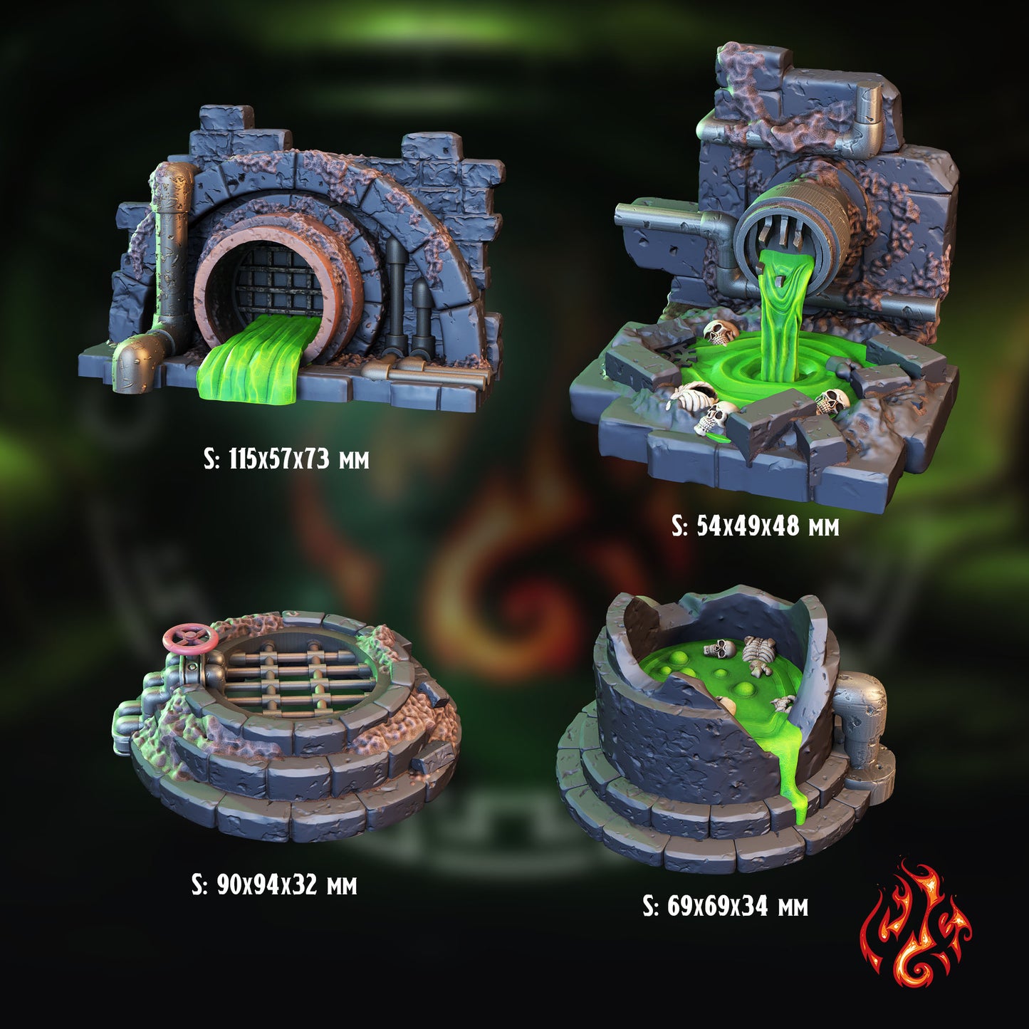 Ensemble de ruines d'égouts