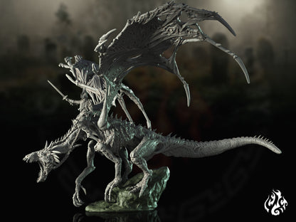 Roi fantôme sur dragon mort-vivant