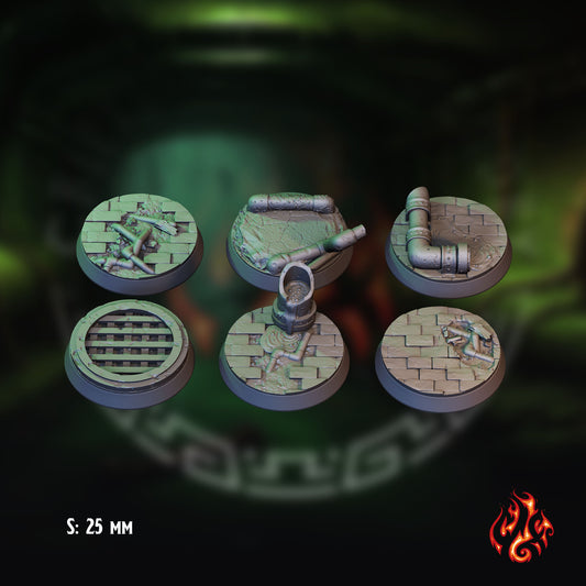 Sewer Bases Set (Digital, STL files)