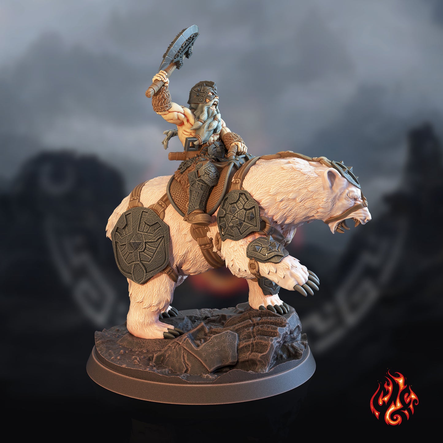 Nain Berserker Cavalier d'Ours