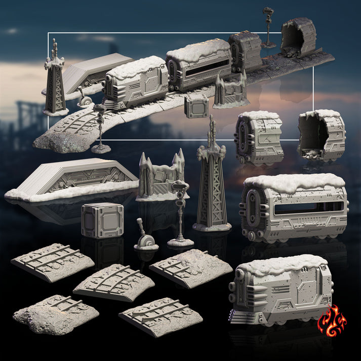 Abandoned Train Station (Digital, STL files) – Crippled God Foundry