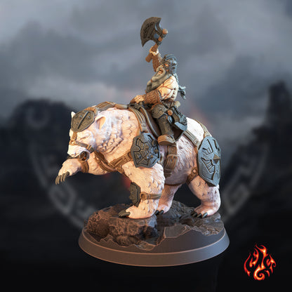 Nain Berserker Cavalier d'Ours