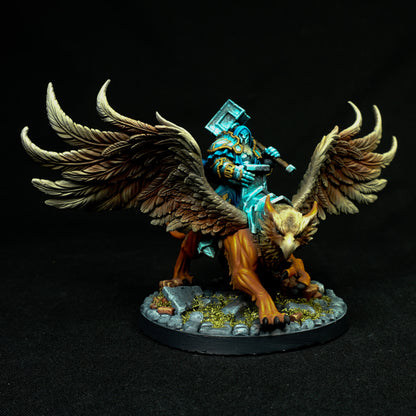 Grand Maître Obéron, monté sur le Griffon Royal
