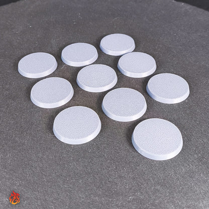 10 bases en blanco de 28,5 mm