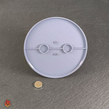 10 bases en blanco de 28,5 mm