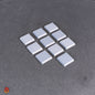 10 bases en blanco de 28,5 mm